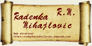 Radenka Mihajlović vizit kartica